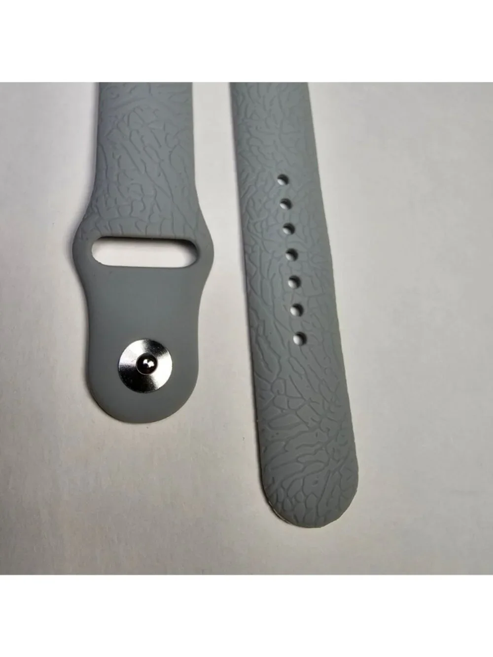 Air Jordan Apple Watch Textured Silicone Sport Band (42mm/44/46/49) Gray